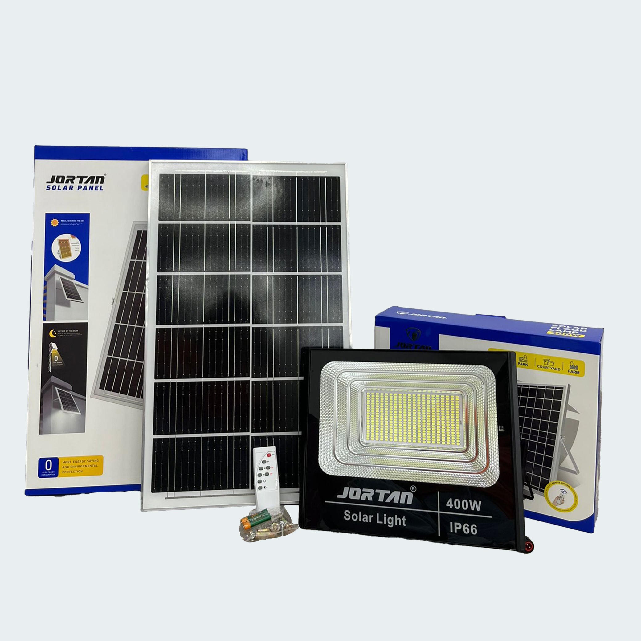 Reflector Led Solar 400W Jortan ; Batería De Larga Duración